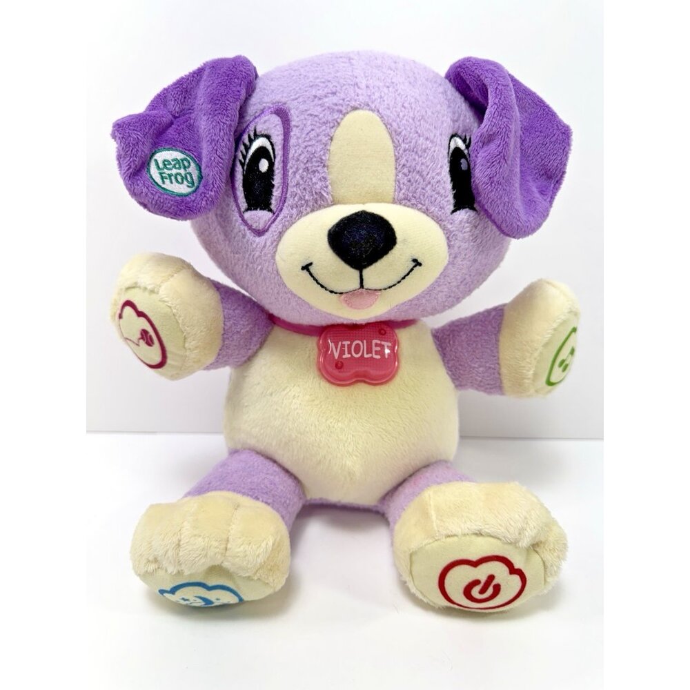Leapfrog My Pal Violet Plush Interactive Puppy Dog Toy Learning Talking Music